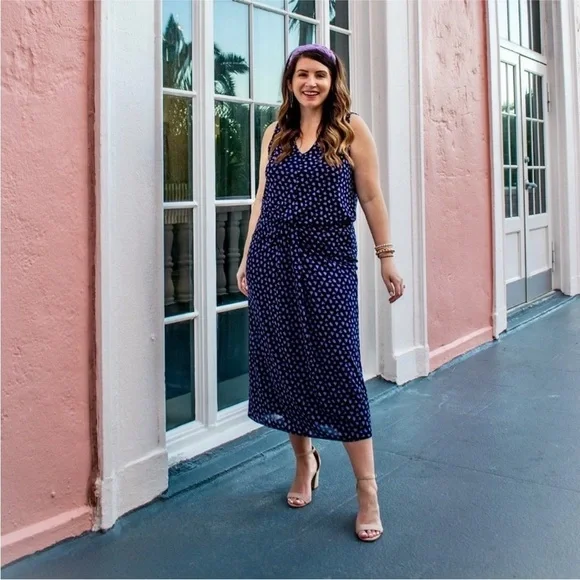 Cabi purple floral island skirt set sz lg - Picture 2 of 11